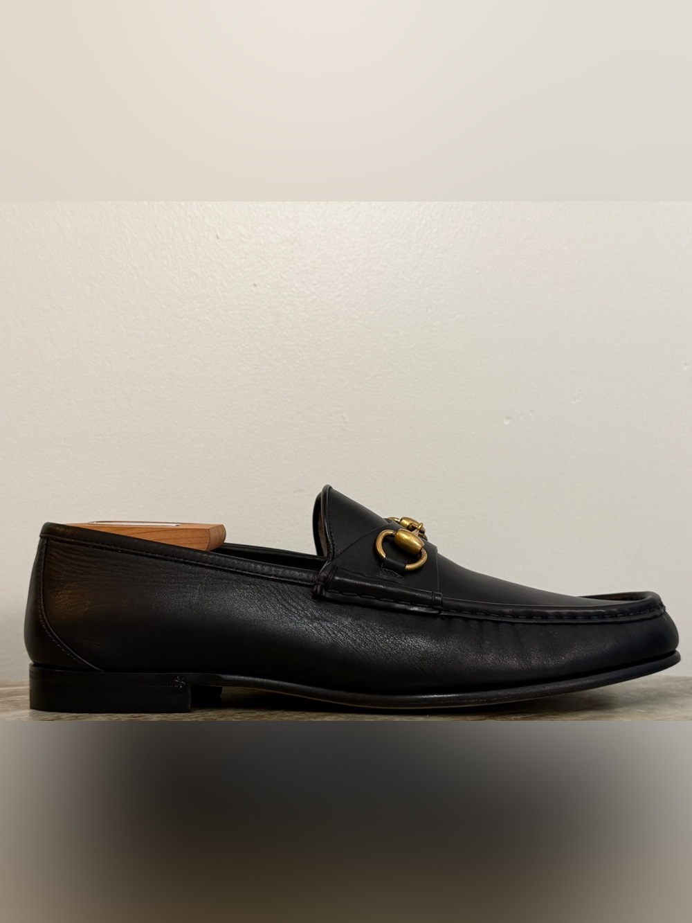 GUCCI 1953 Horsebit Leather Loafer Black Leather 9.5/10 US $1000 Brixton Jordaan - Picture 2 of 9